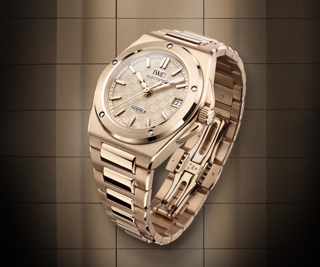 The IWC Ingenieur Automatic 35 collection featuring three models - 18-carat 5N gold with gold dial (Ref. IW324903), stainless steel with silver-plated dial (Ref. IW324901), and stainless steel with black dial (Ref. IW324906).